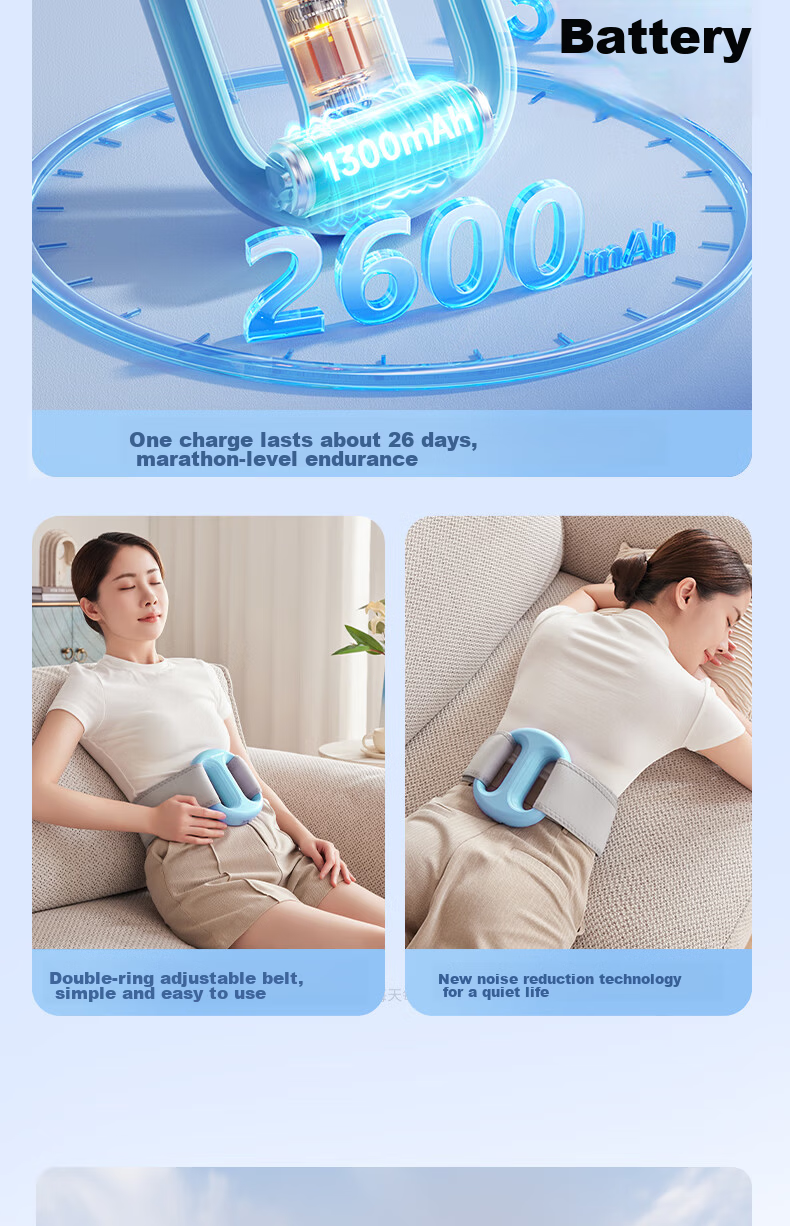 HYUNDAI Fascia Gun Fat Burning Shaker Lazy Waist Abdomen Slimming Belt Full Body Vibration Massage Fitness Abs Neck Fascia Massager Gift for Men and Women 15
