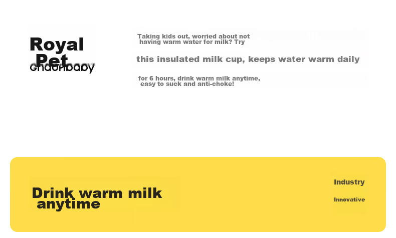 Huang Chong Direct Drinking Insulated Milk Cup 310ml for Babies Aged 1 to 3+ Toddler Straw Cup Baby Bottle 3