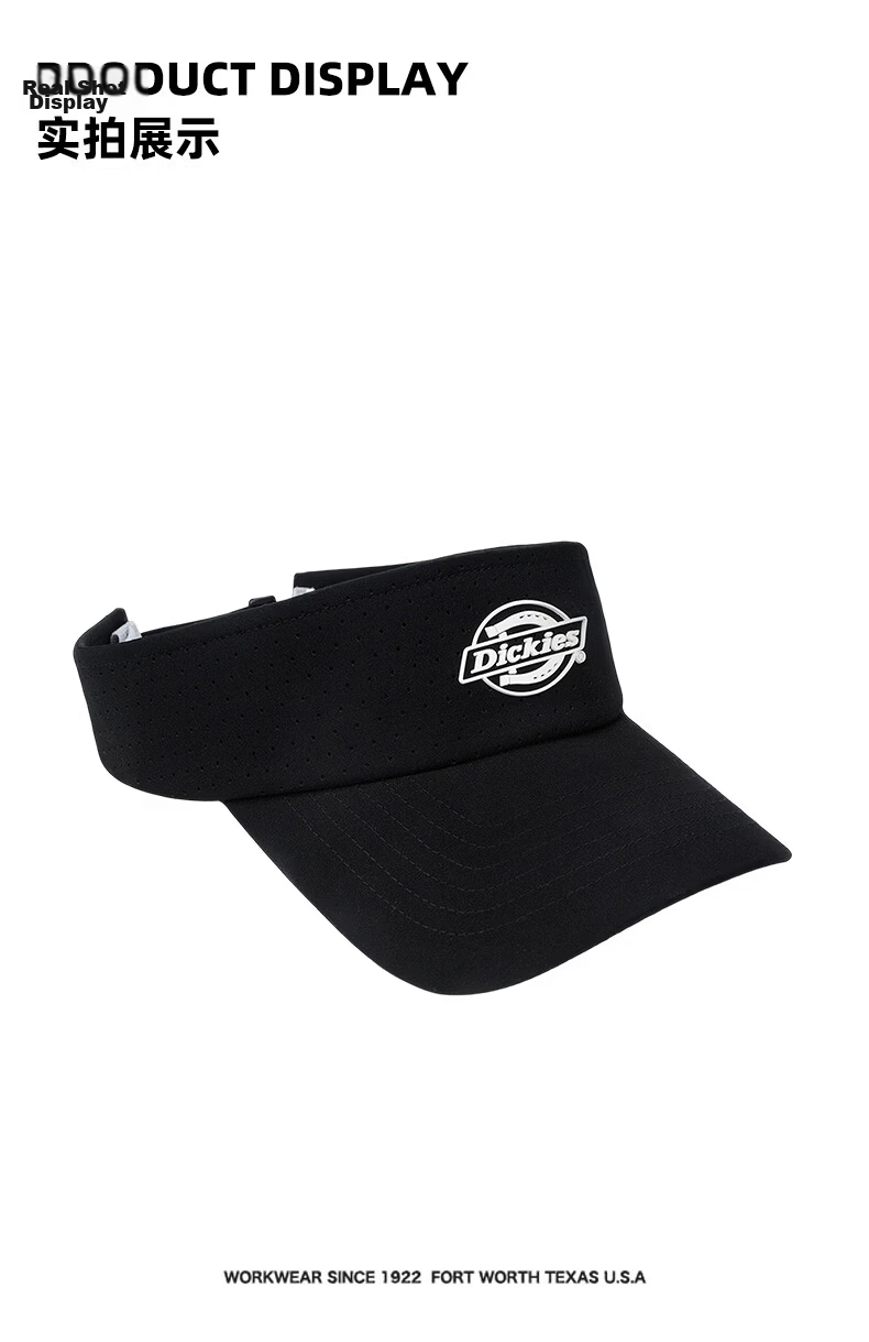 Dickies Breathable Open-Top Cap Unisex Summer New Sun Protection Outdoor Sports Casual Baseball Hat White 14