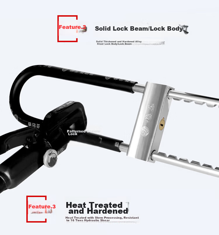 BLOSSOM U-Shaped Lock Glass Door Lock Double Door Lock Motorcycle Lock Copper Core C-Level Lock Cylinder Anti-Theft Lock 800-602 7