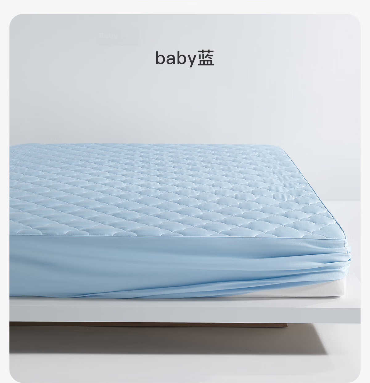 Shupiaoer Pure Cotton Anti-Mite Fitted Sheet Washable Thin Mattress Protector Double Anti-Mite Dust Mite Allergy Protection Bedding 19