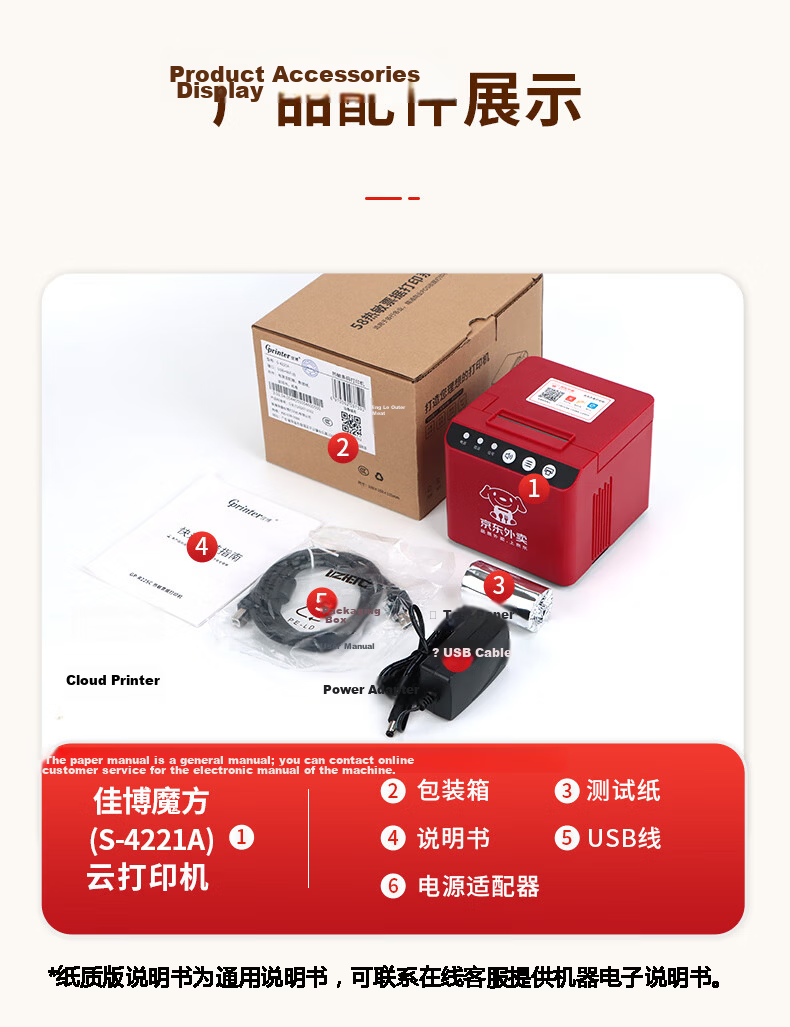 Gprinter Cube JD Meituan Eleme Douyin Full-Automatic 58mm Thermal Receipt Printer Cloud Printer WiFi + Real Voice 28