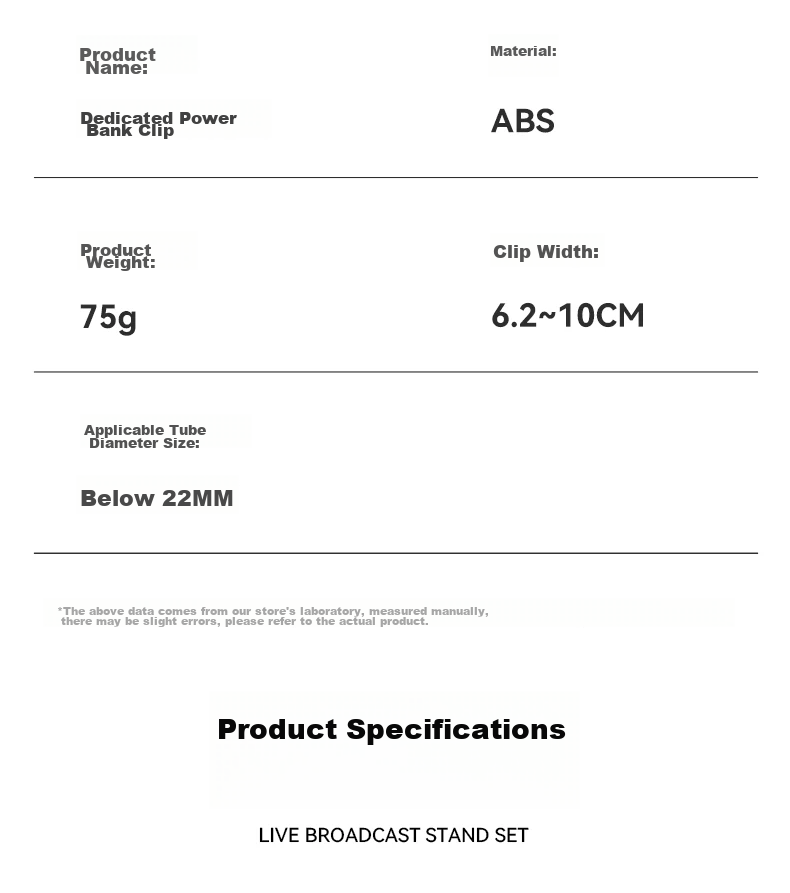 YUNTENG Live Streaming Clamp Tube Phone Holder Expansion Accessories Power Bank Mobile Power Fixed Bracket Multi-Position Tray Extension Accessories Outdoor Photography Dual-Device Additional Clamp 14