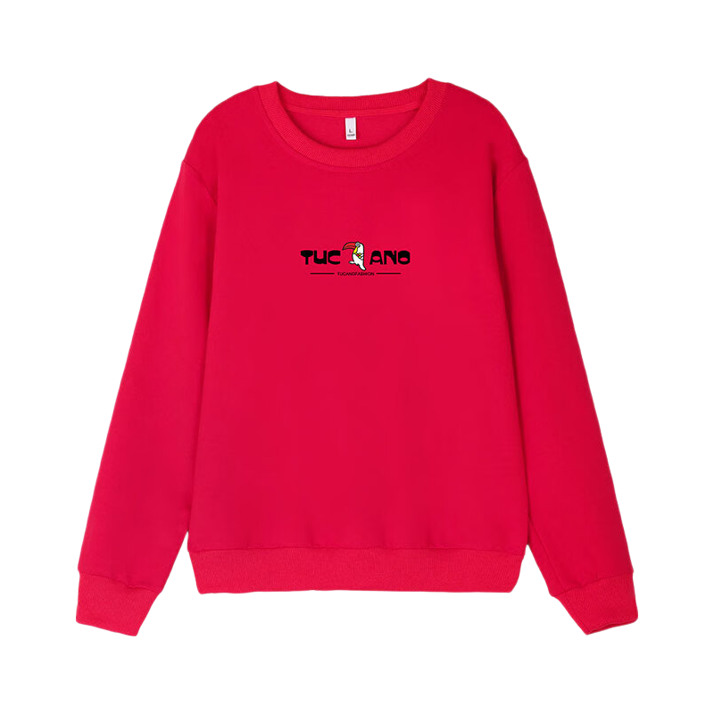 TUCANO Women's Long Sleeve Sweatshirt 2025 New Spring Autumn Middle-aged Fashionable Youthful Versatile Crew Neck Top Pink Purple XL