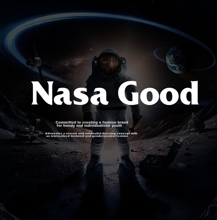 NASA GOOD Men's Hoodie Spring Trendy Loose Long Sleeve T-Shirt Youth Fashion Crew Neck Top Haze Blue XL 1