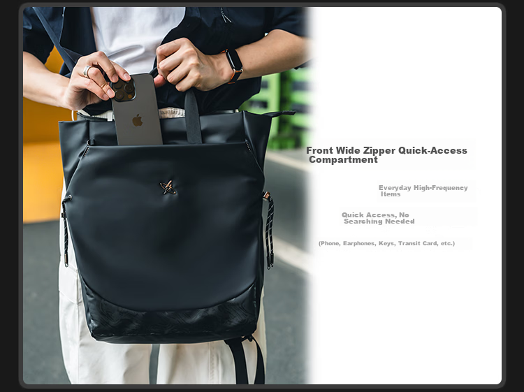 GYXX Polaris Dual-Shoulder Laptop Backpack 16-inch Business Commuter College Student Handheld Book Bag 9