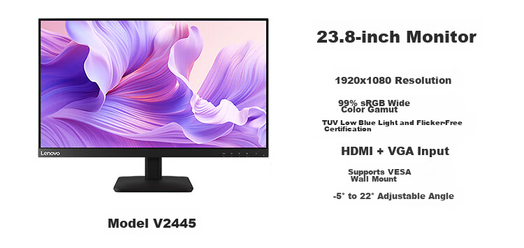 Lenovo Yangtian M4000q Business Office Desktop Computer (Core Ultra5 225, 16GB DDR5, 1TB SSD, Windows 11) 23.8-inch Complete Set 9