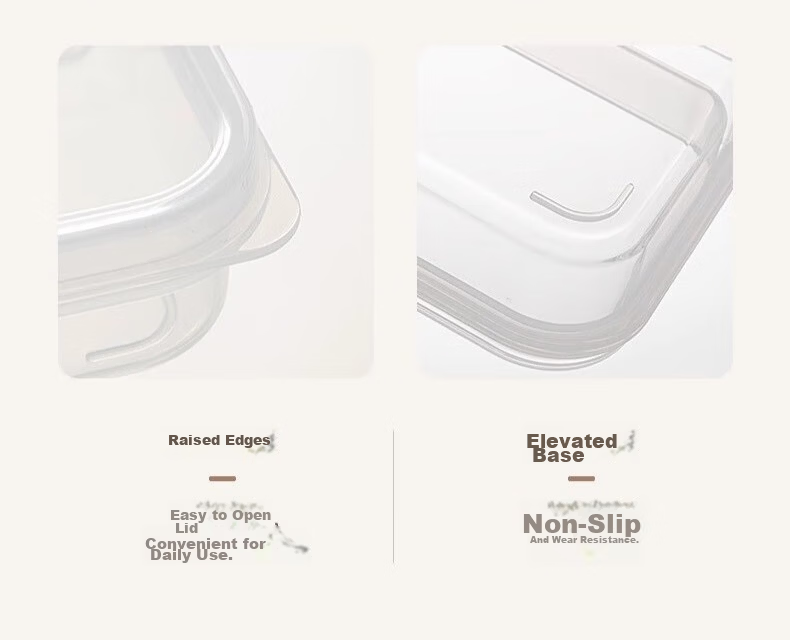 Jialifang Refrigerator Six-Compartment Storage Box Frozen Meat Container Freezer Fresh-Keeping Food Divider Organizer Food Grade 26