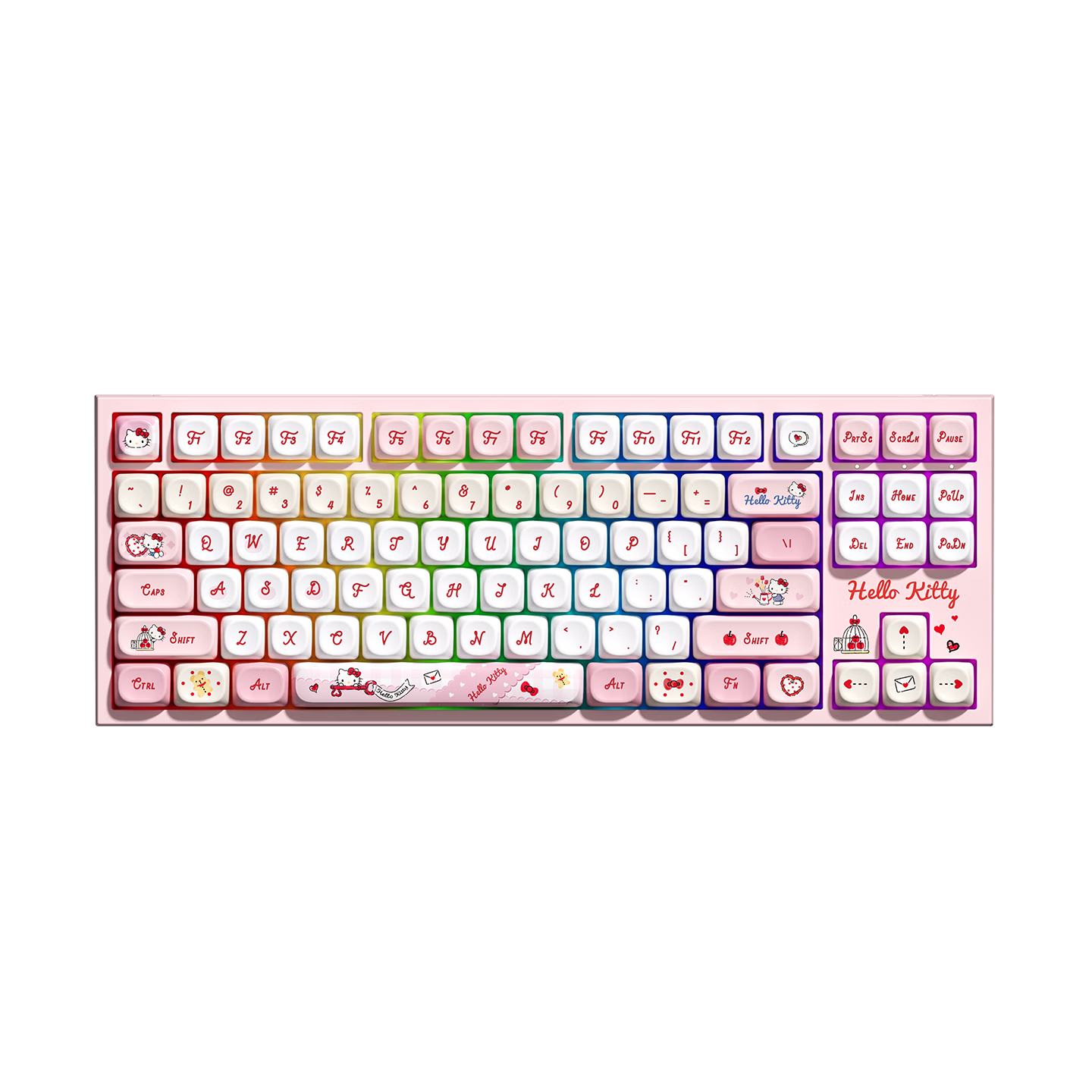 AKKO 5087 V5 HelloKitty Limited Edition Tri-Mode Mechanical Keyboard Wired High-Style Female Office Laptop Wireless Bluetooth External Keyboard Gasket