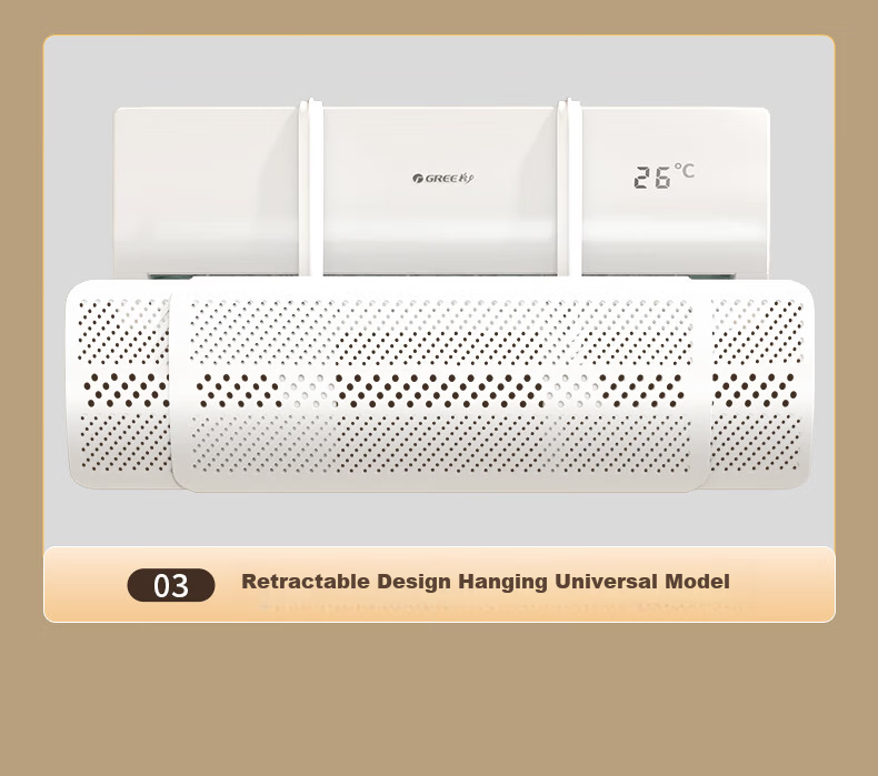 Baicaoyuan Air Conditioner Wind Shield Panel Anti-Direct Blow Baby Maternity Air Conditioner Shield Enlarged Thickened Windproof Hanging Adjustable Universal 17
