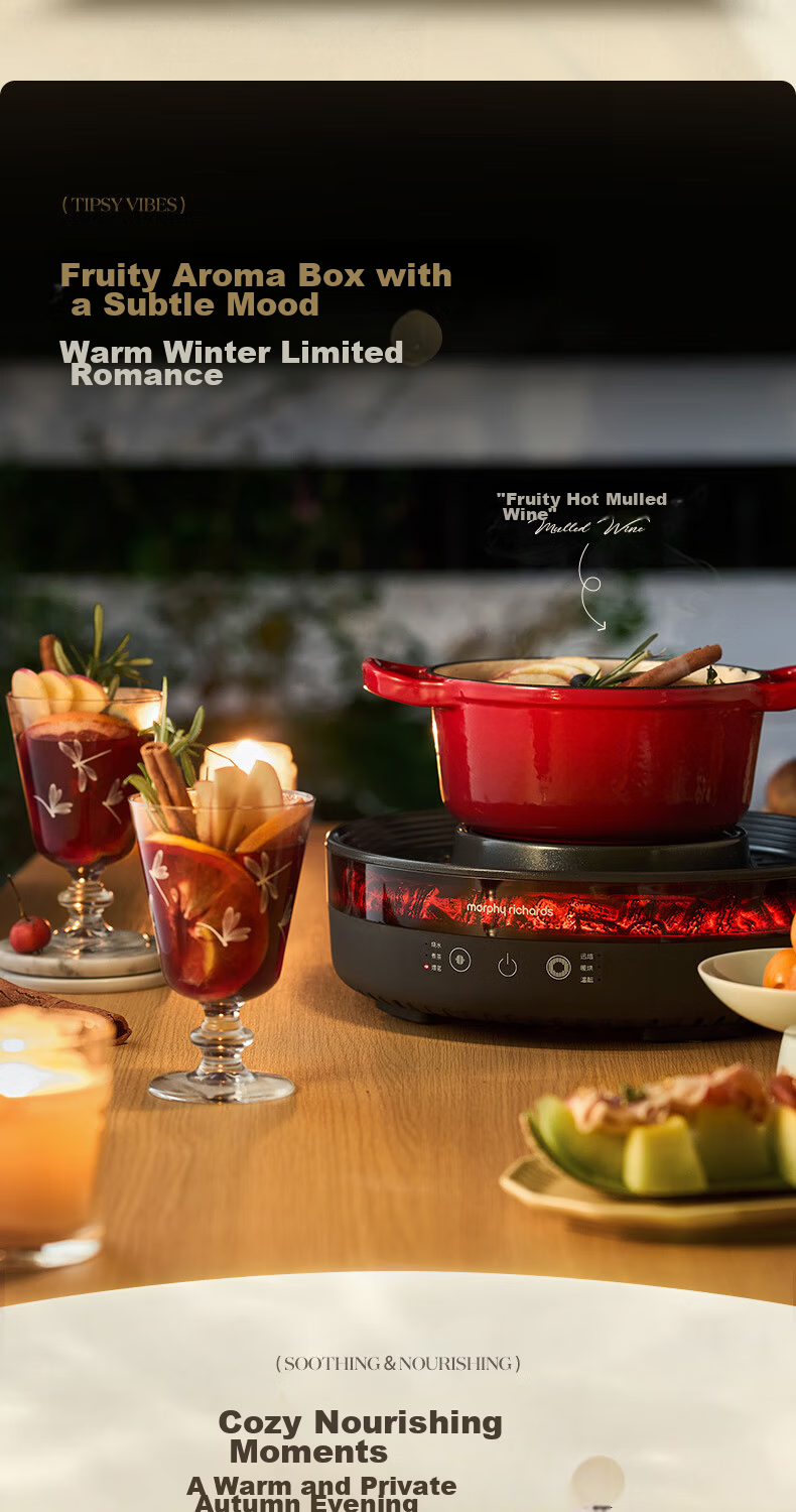 Morphyrichards Full Glass Health Pot Multifunctional Electric Ceramic Stove Tea Maker 360° Circular Roasting MR6096 Gray 18