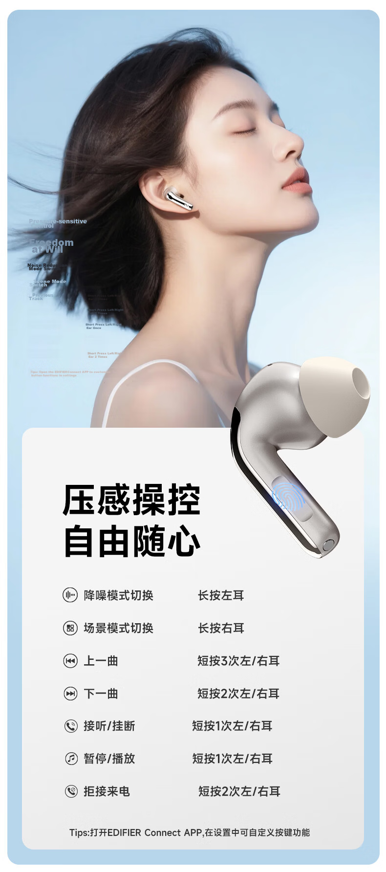 EDIFIER Lolli Pro 5 True Wireless Active Noise Cancelling Earbuds Translator Headphones Translator Device Compatible with Apple Huawei Xiaomi OPPO Phones Starry Gray Graduation Gift 16