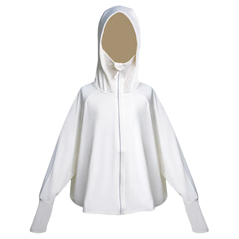 Moremerry Children's Sun Protection Clothing, Cool And Breathable, UV-Resistant, for Boys And Girls, Summer Lightweight Sun Protection Garment, Lychee White, Size L