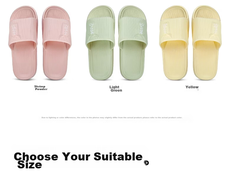 Limi Women's Bathroom Non-Slip Thin Sole Slippers Couple Home Summer Sandals Odorless Wearable Light Green 11