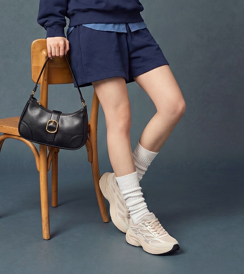 ERKE Women's Sports Casual Leather Mesh Breathable New Thick-soled Versatile Dad Shoes Fengxiwu 3.0 17