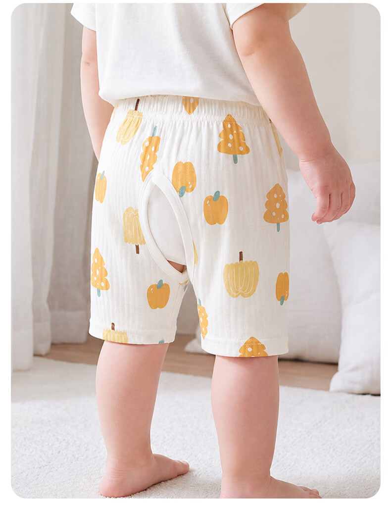 Babyprints Baby Pants 2-Pack Newborn Cotton Open-Crotch Summer Shorts Breathable Green Size 73 13