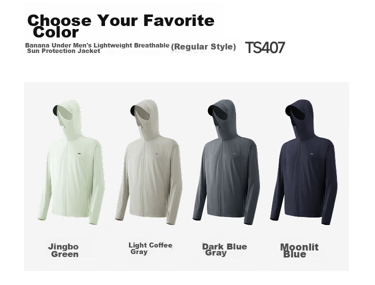Beneunder Men's Sunscreen Jacket Thin Skin Jacket Ice Silk UV Protection Cooling Breathable Outdoor TS407 Dark Blue Gray S 28