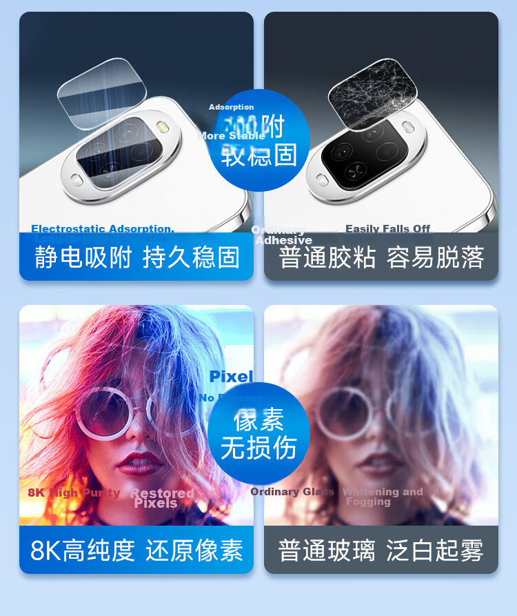 KOOLIFE [Value Pack of 2] Huawei nova16Z Lens Protector Film, Ultra-Thin HD Anti-Drop Rear Camera Lens Screen Protector for Huawei nova16z with AR Anti-Reflective Coating 2