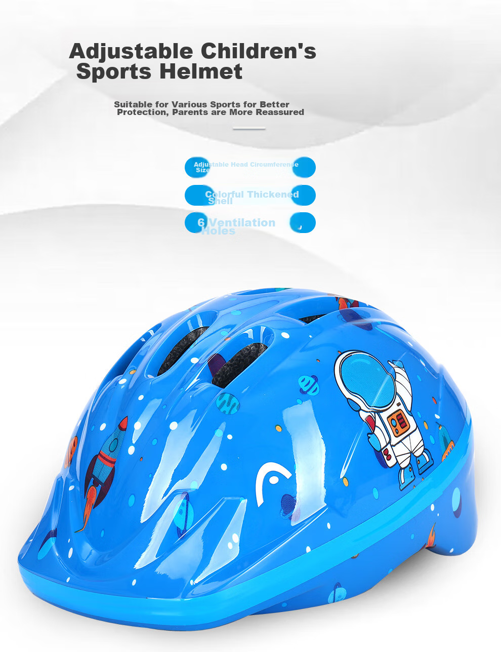 HEAD Adjustable Children's Helmet for Balance Bike, Roller Skating, Bicycle Riding, Skateboarding, Anti-Fall Cartoon Safety Helmet, Baby Pink M/L 2