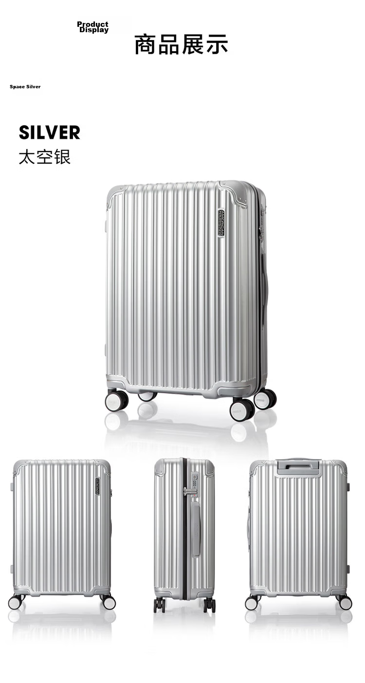 AMERICAN TOURISTER Luggage, 28-Inch Trolley Suitcase, Large Capacity Travel Case, Business-Style High-Quality Student Password Lock Suitcase, NL7 Blue 10