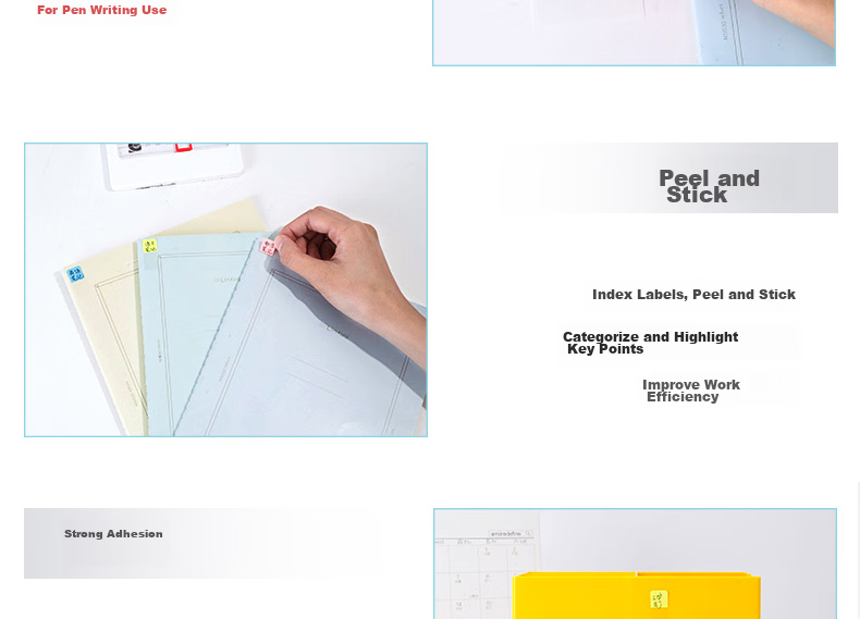 Deli 160 Small Index Tabs Labels Exam Review Key Points Classification Sticky Notes Memo Pads 12*28mm 21536 9