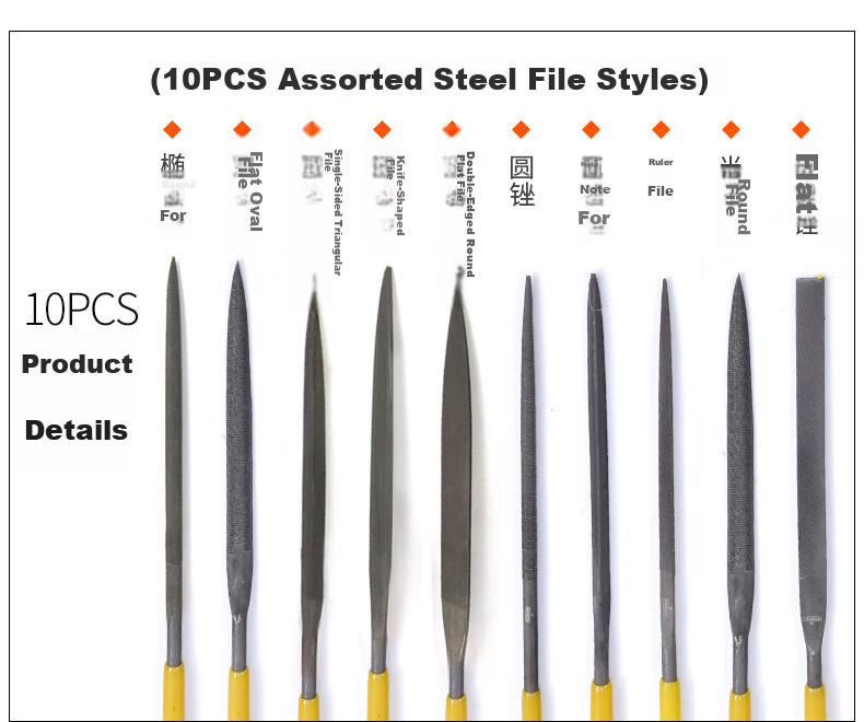 STANLEY 10-Piece Diamond Shaping File Set 4x160mm 22-324-23 4