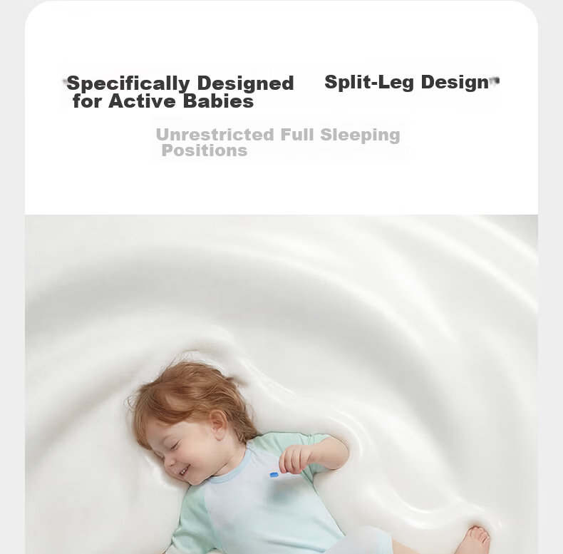 Babycare Newborn Spring Summer Soft Milk Skin Belly Protection Sleeping Bag Legged Sleeping Bag 5-Sleeve Mint Bubble Size 100 (95-105cm) 14