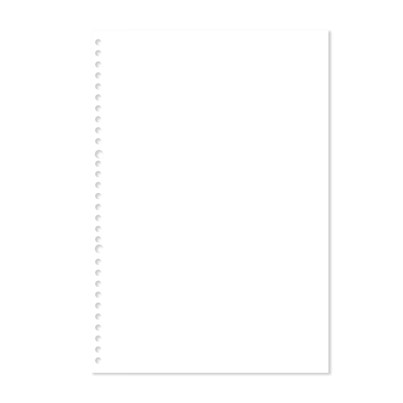 Deli A4 60-Sheet Blank Loose-Leaf Refill Paper 30-Hole Notebook Refill for Study and Homework NA460-2