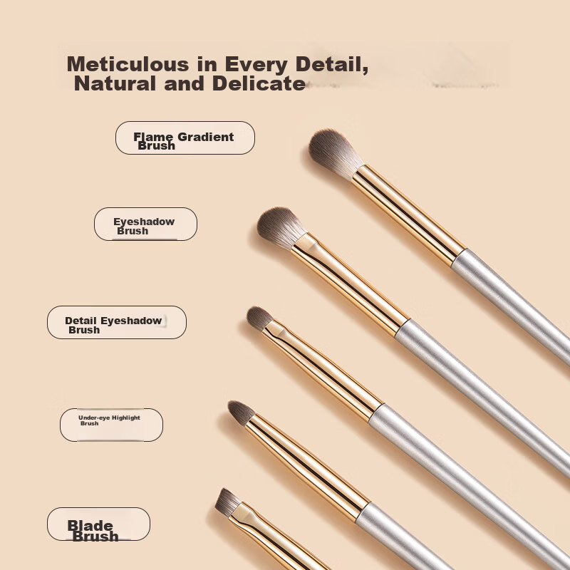 OEIEZ Flat Foundation Brush Crescent-Shaped Makeup Brush Mask Brush Concealer Soft Lightweight Flawless Base Makeup 1 Piece 4