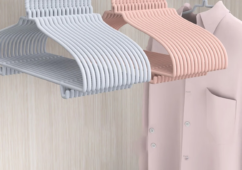40,000km Household Non-Marking Hanger Set, Anti-Shoulder, Non-Slip Clothes Hangers, Multi-Functional Wardrobe Drying Rack, 30 Pieces 2