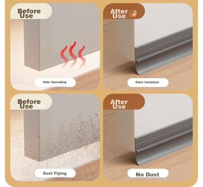 Xuanjia Mital Door Gap Sealing Strip Soundproof Windproof Bedroom Door Window Frame Bottom Draft Stopper 9