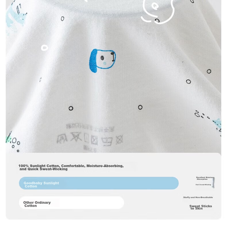 Gb Kids Underwear A-Class 100% Cotton Boys' Briefs Non-Chafing Light Blue 3-Pack 12