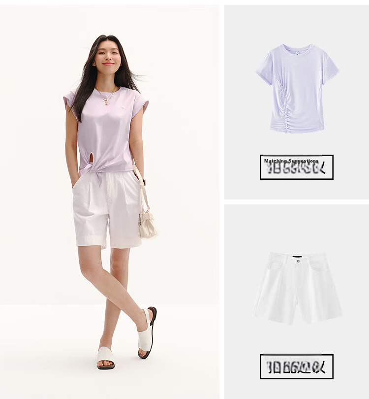 Semir Women's Summer Short Sleeve T-Shirt with Knot Design 2026 Mall Style 101326100060 13