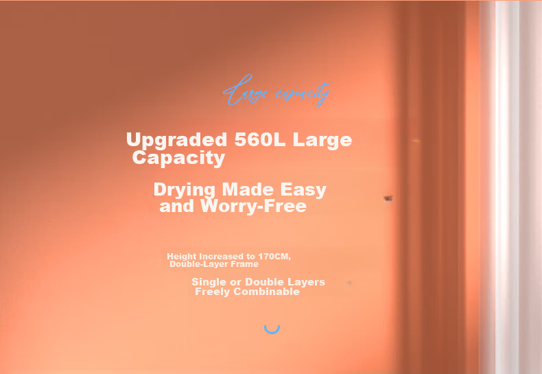 AUX [560L Capacity + 1500W Power] Clothes Dryer, Home Drying Machine, Garment Dryer, Clothes Drying Device, Baby Clothing Dehumidifier, Water Extractor, Disinfection Machine for Dormitory And Wardrobe, Double-Layer 4