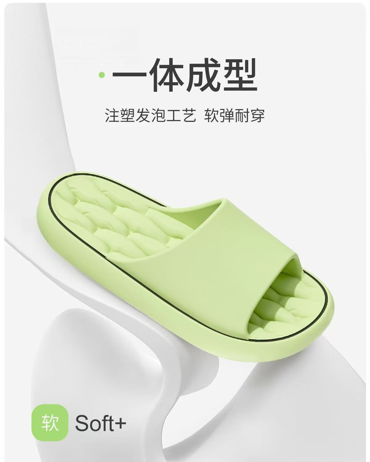 Seven-Color Spun Men's Slippers Soft Sole Home Casual Couple Bathroom Shower Non-Slip Thick Sole Outdoor Women's Sandals Gray Size 42-43 1