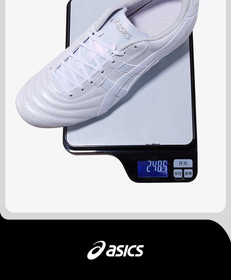 Asics Soccer Cleats, Kangaroo Leather, AG Studs, Men's Shoes C3 1103A121-400, Size 43.5 11