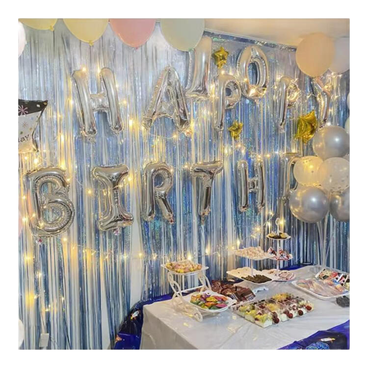 Jingtang Graduation Season Balloon Rain, Tassel Streamers, Birthday Party Decoration Backdrop, Colorful Ribbons, Silver, 2 Pieces Per Pack