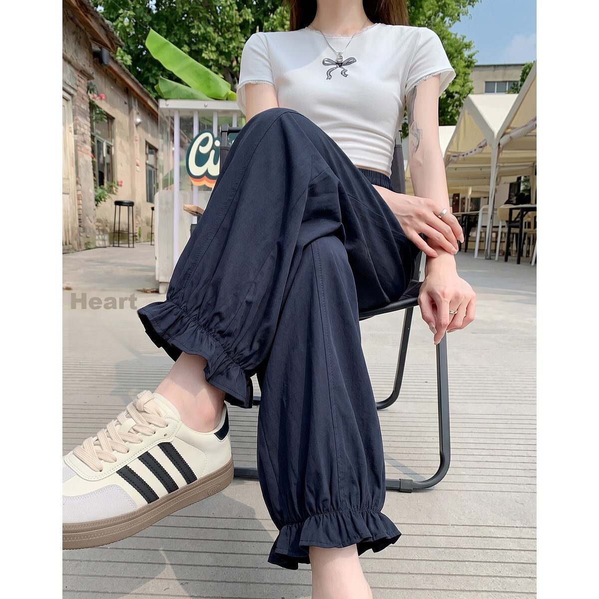 Demana Pear-Shaped Comfort Zone Summer Korean Style Nine-Point Lantern Pants Elastic Waist Loose Slim Fit Petite Women's Casual Pants