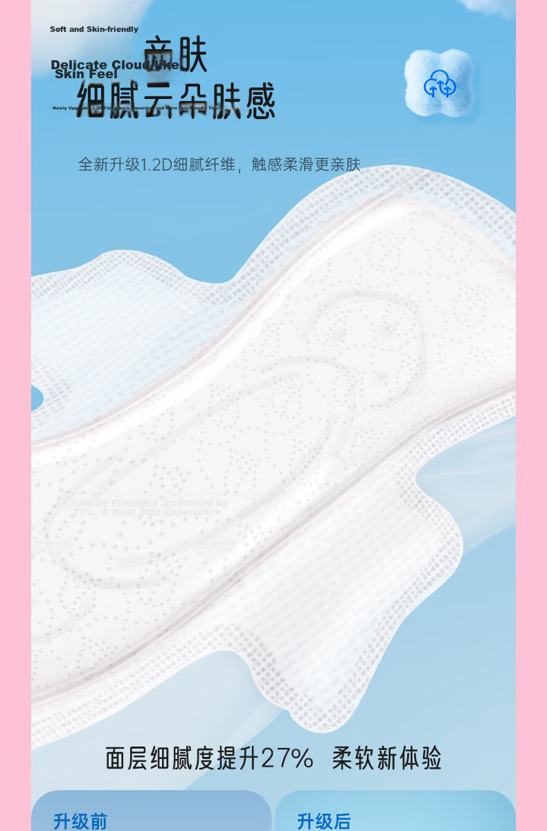 Space7 Elegant Cotton Soft Ultra-Thin Breathable Daytime Sanitary Pads 245mm*32pcs [New National Standard Certified] 3