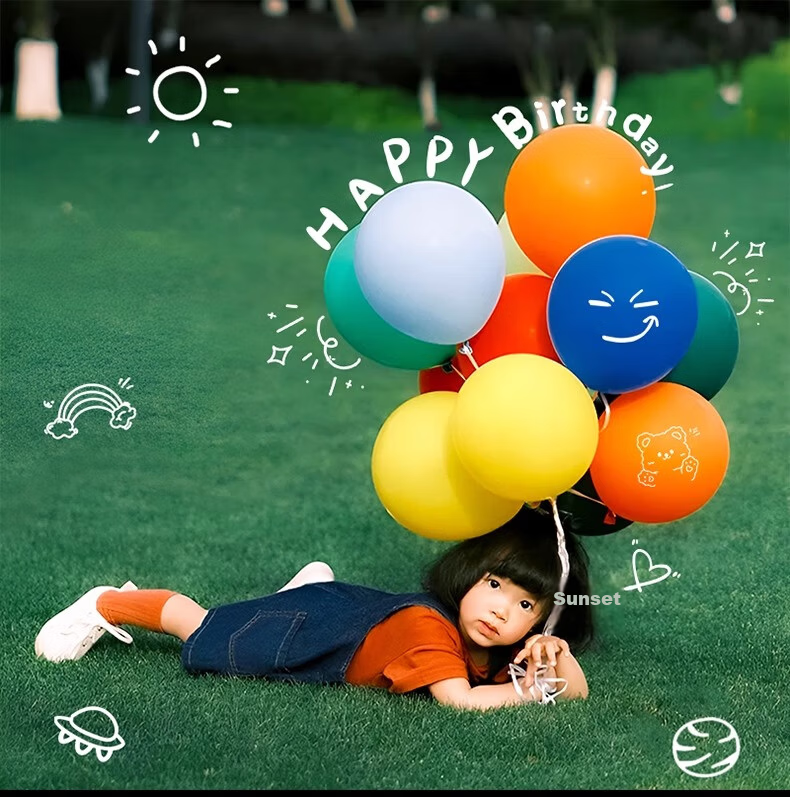 Yuanhui Children's Day Party Handheld Balloon Mall Event Decoration Photo Props for Boys And Girls, Baby Decorations Scene 1