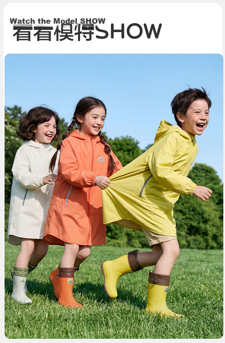 Kocotree KK Tree Kids Rain Boots Non-Slip Lightweight Boys Girls Long Rain Boots Toddler Waterproof School Shoes 29