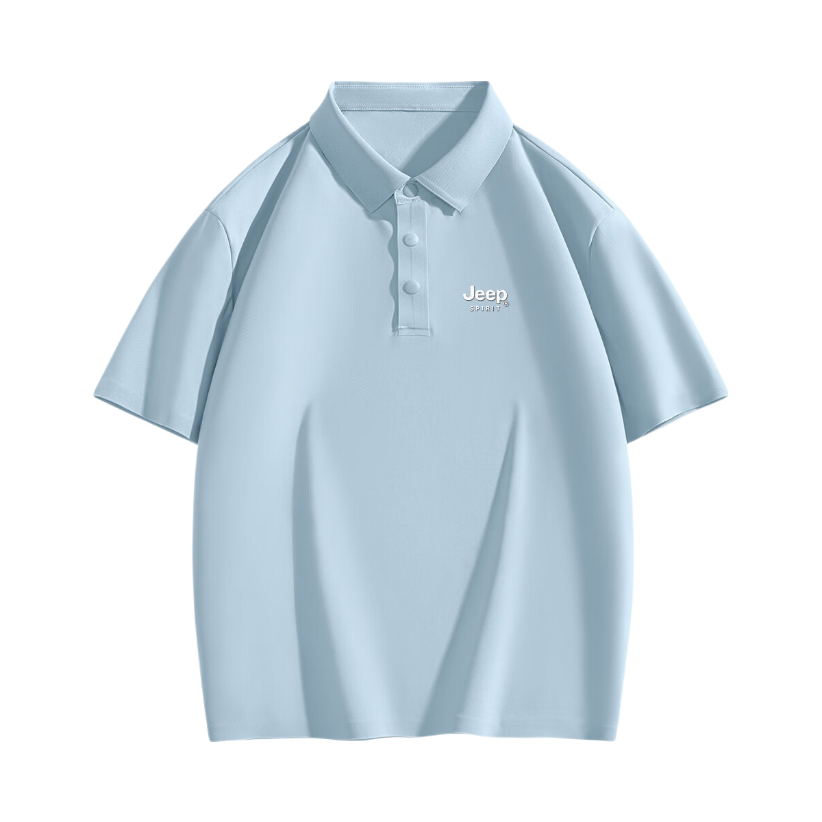 JEEP SPIRIT Polo Shirt for Men, Short-Sleeved T-Shirt, 2025 New Style, Turn-Down Collar, Men's Half-Sleeve, Summer Ice Silk Quick-Dry Top for Me