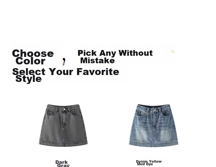 Semir Women's Autumn A-Line Skirt Retro College Style Denim Mini Skirt 103525120002 28