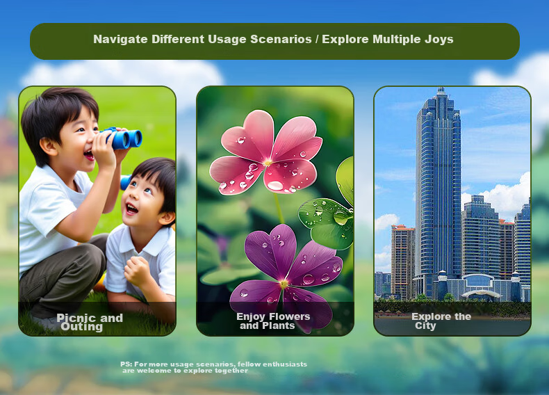Kexuejidi Children's Day Binoculars High-Definition High-Power Outdoor Concert Portable Toy Gift for Boys and Girls 6
