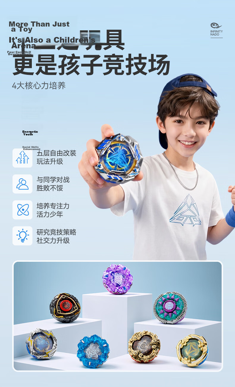 AULDEY Hurricane Battle Soul 7 Beyblade Blaze Burst Boys Children's WSA Tournament Battle Series Competitive Toy Birthday Gift 4