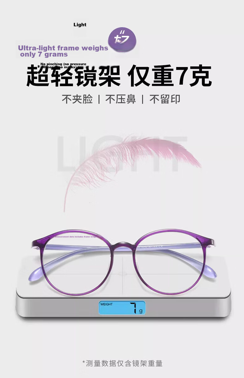 Jimmy Orange Women's Presbyopia Glasses Anti-Blue Light HD Authentic Fashionable Youthful Imported Middle-Aged and Elderly Reading Glasses 5