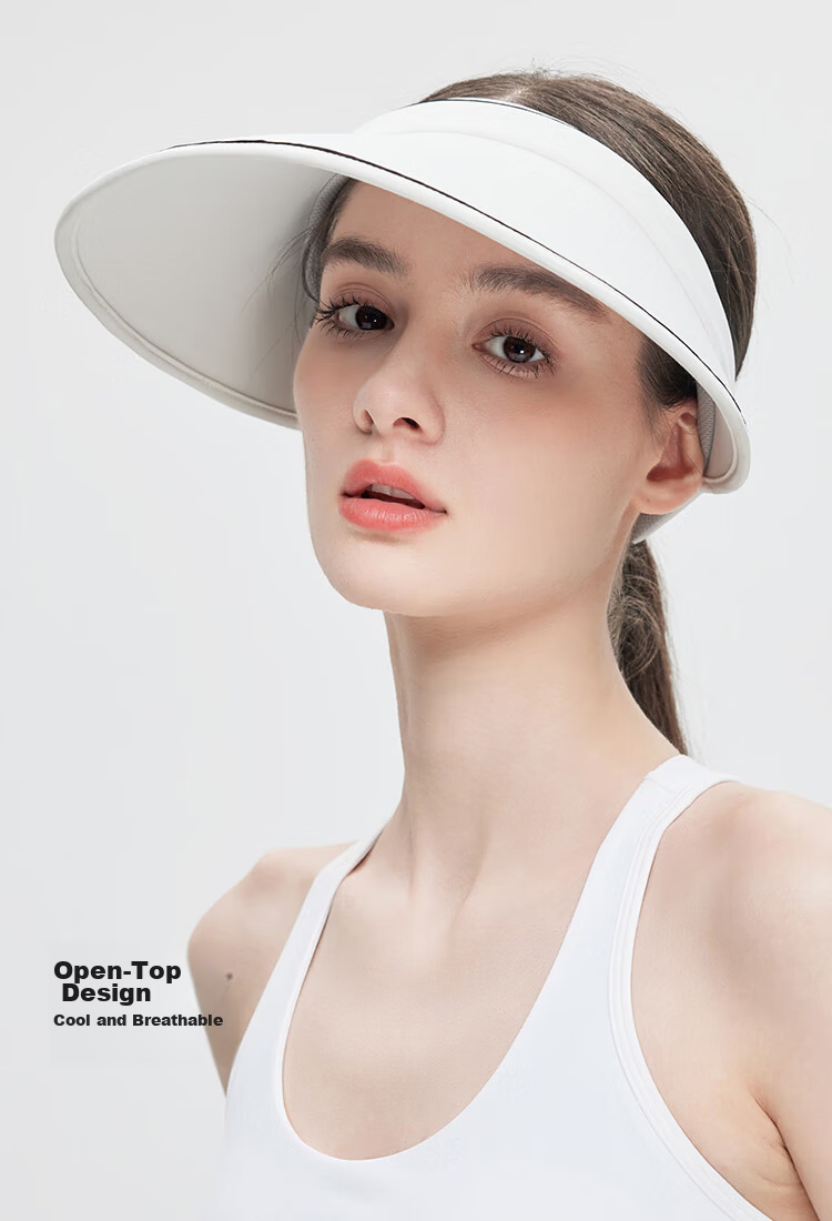 JIUMU Women's Sun Protection Hat, Sunshade Hat, Open-Top Cooling Hat, Summer Outdoor Face-Covering UV Protection Cap CD063, Rafael Tea 8