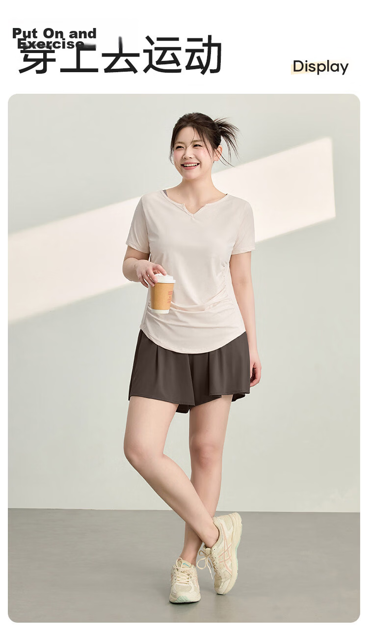 Borui Plus Size Anti-Exposure Sports Yoga Running Casual Training Fitness Pants Summer Thin Outerwear for Women 9