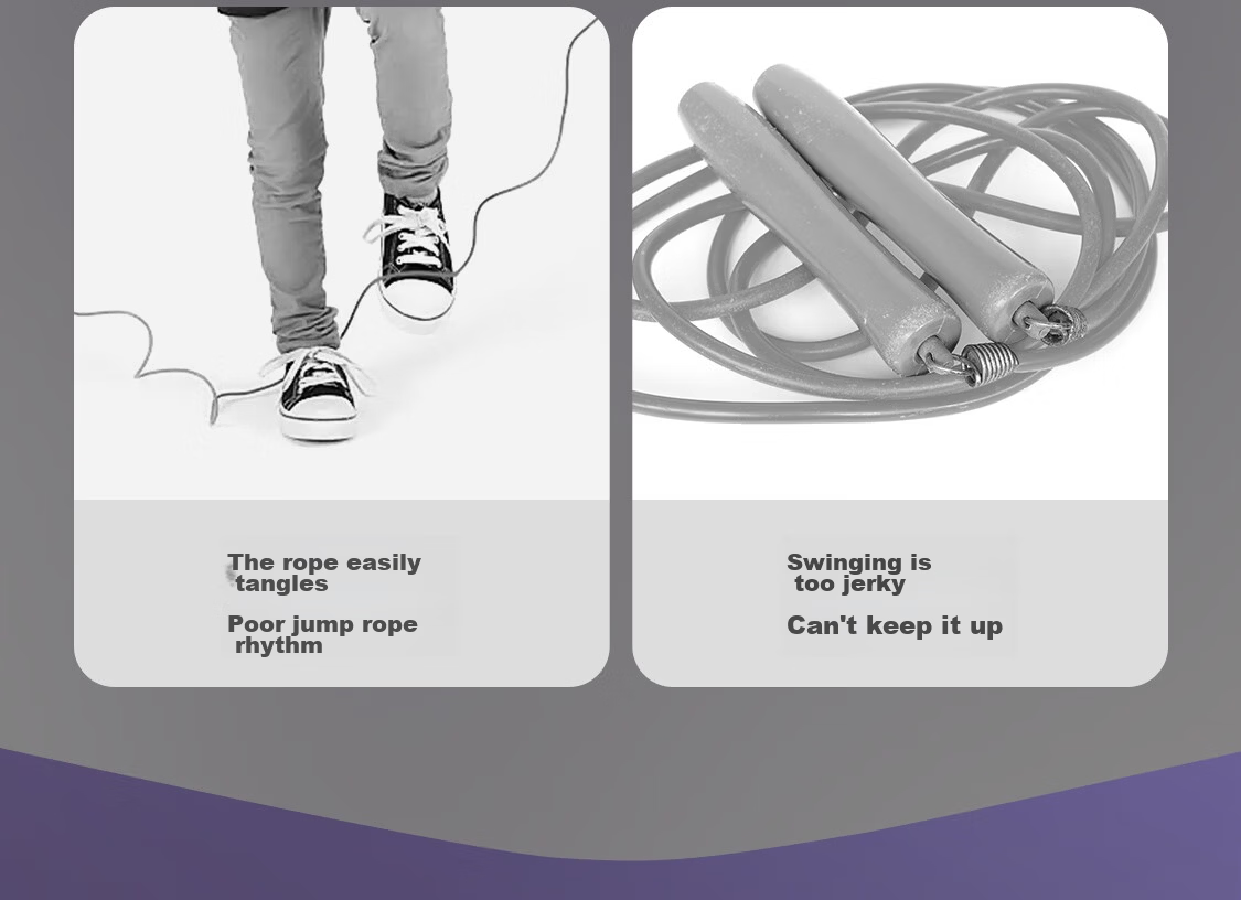Keep Jump Rope for Adults Fat Burning and Weight Loss with Stainless Steel Bearings Fitness for Primary School Exam - Black 8