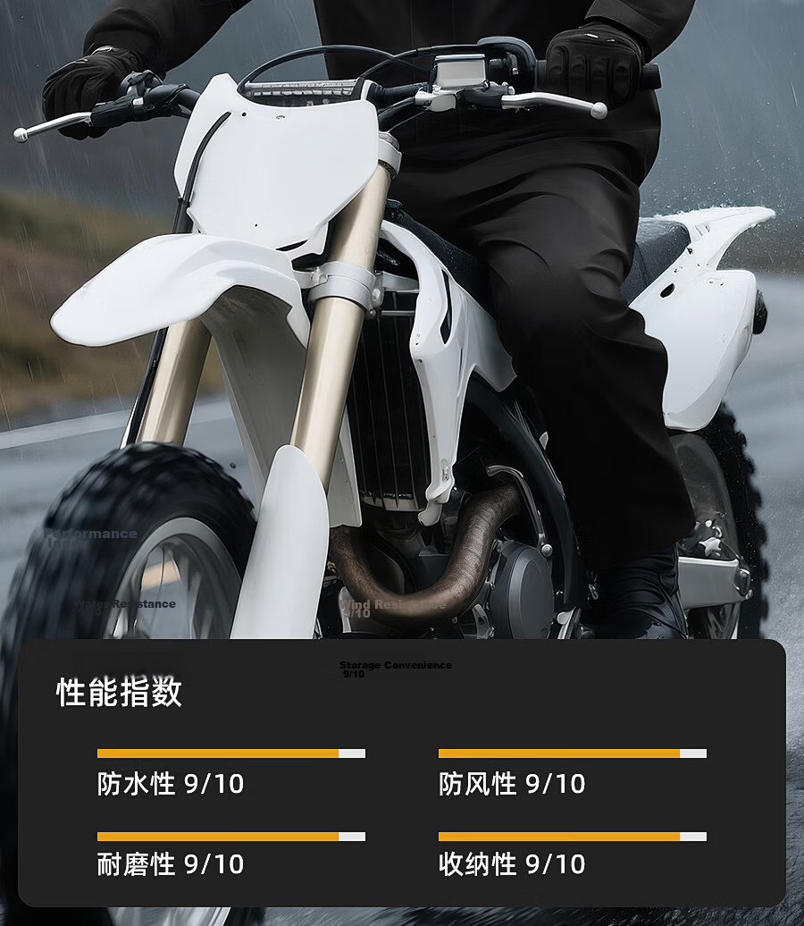 KEYRU Motorcycle Raincoat Electric Vehicle Rider Rain Suit Set Unisex Delivery Split Type Heavy Rainproof 5